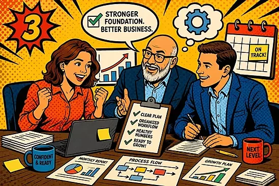 illustration to show that step 3 is to create a strong foundation